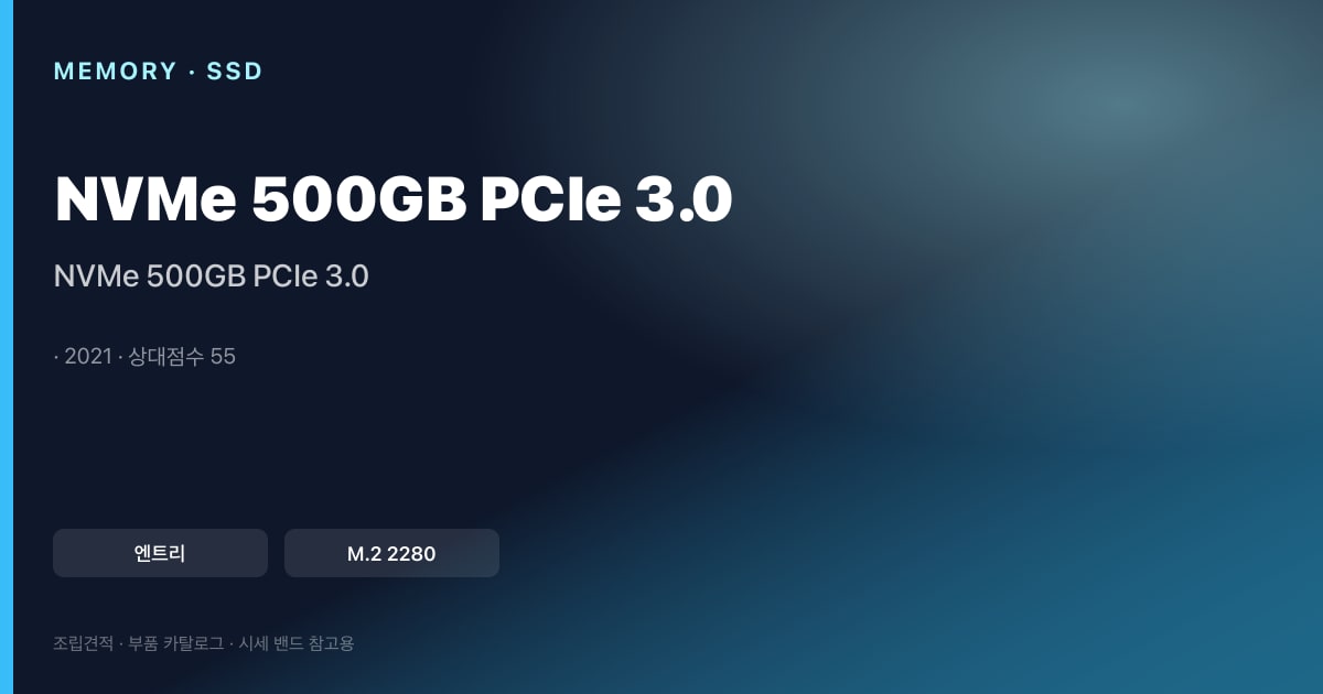 NVMe 500GB PCIe 3.0