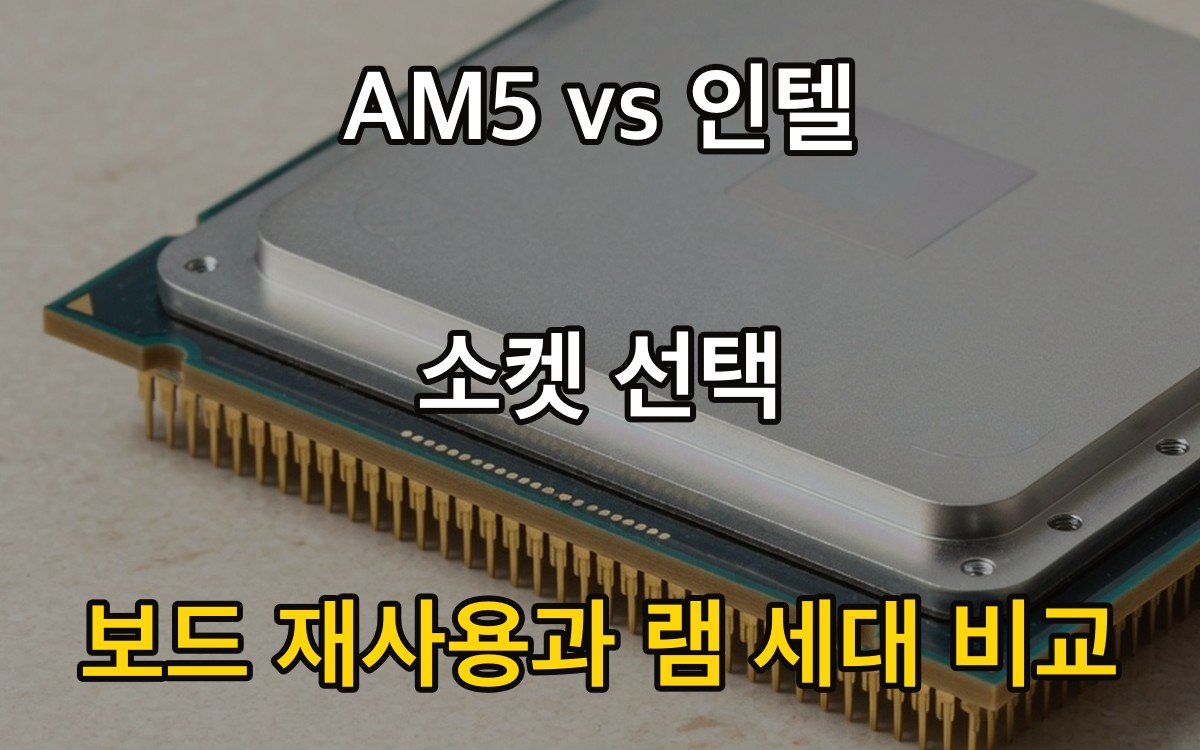 AM5 vs 인텔 소켓 선택 - 보드 재사용과 램 세대 비교