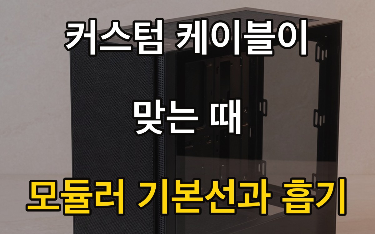 커스텀 케이블이 맞는 때 | 모듈러 기본선과 흡기