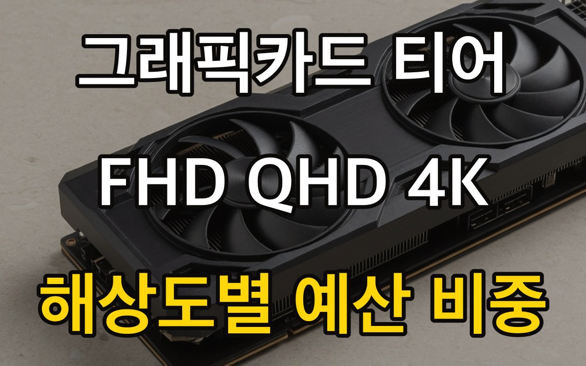 그래픽카드 티어 - FHD QHD 4K 해상도별 예산 비중