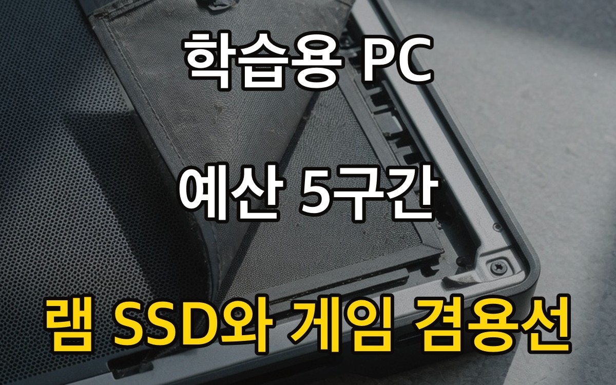 학습용 PC 예산 5구간 - 램 SSD와 게임 겸용선