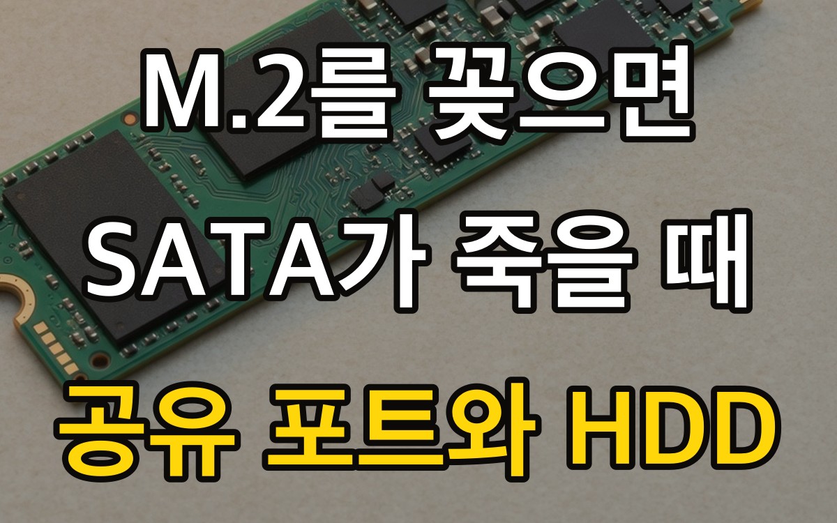 M.2를 꽂으면 SATA가 죽을 때 | 공유 포트와 HDD