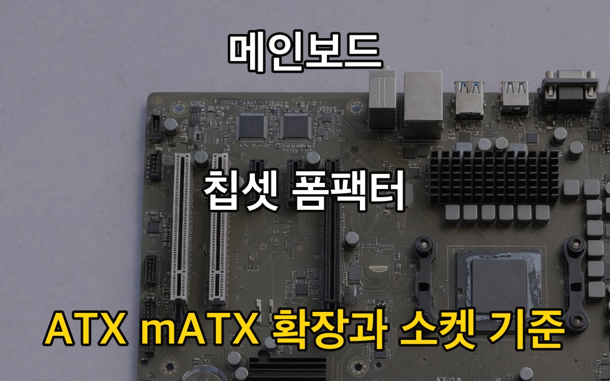 메인보드 칩셋 폼팩터 - ATX mATX 확장과 소켓 기준