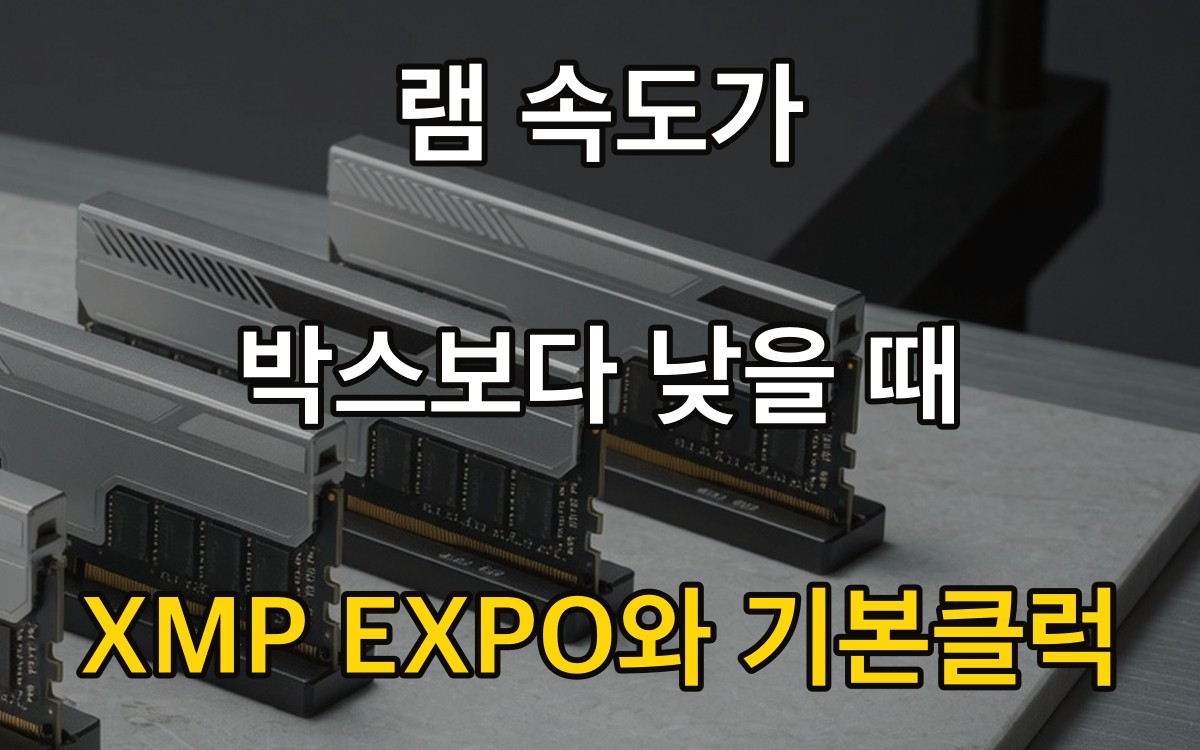 램 속도가 박스보다 낮을 때 | XMP EXPO와 기본클럭