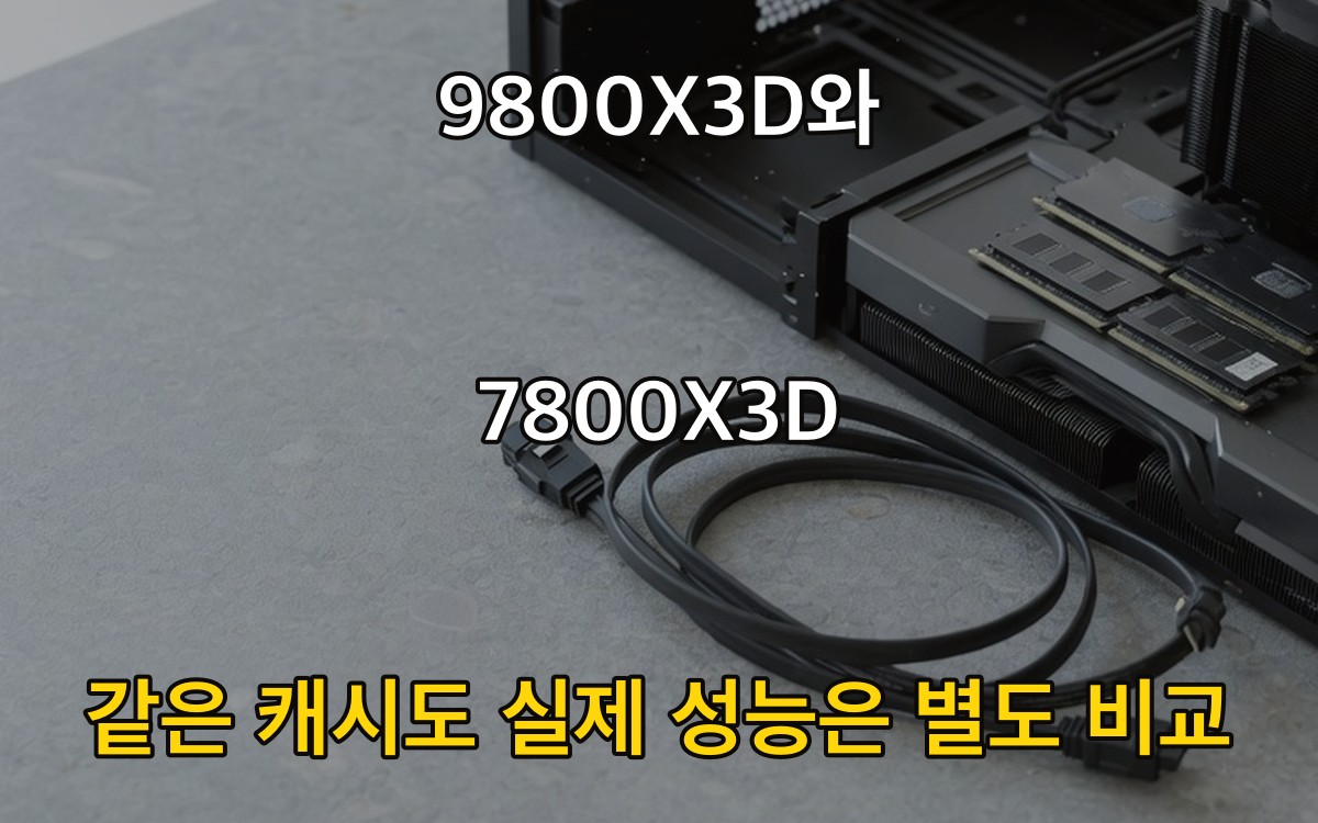 9800X3D와 7800X3D | 같은 캐시도 실제 성능은 별도 비교