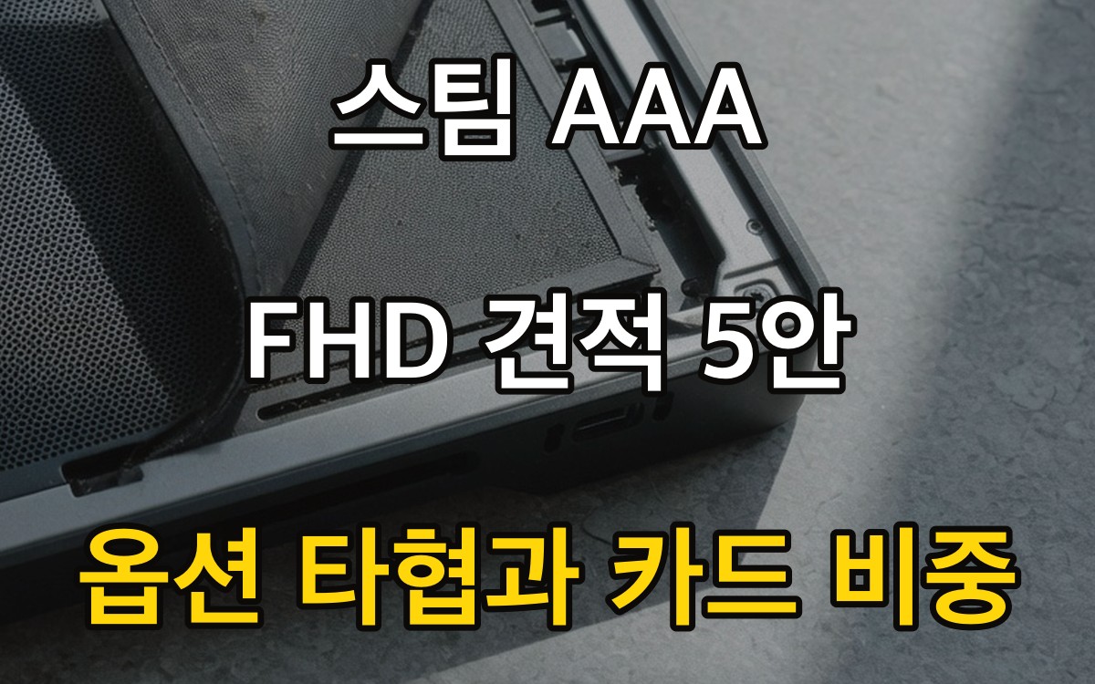 스팀 AAA FHD 견적 5안 - 옵션 타협과 카드 비중