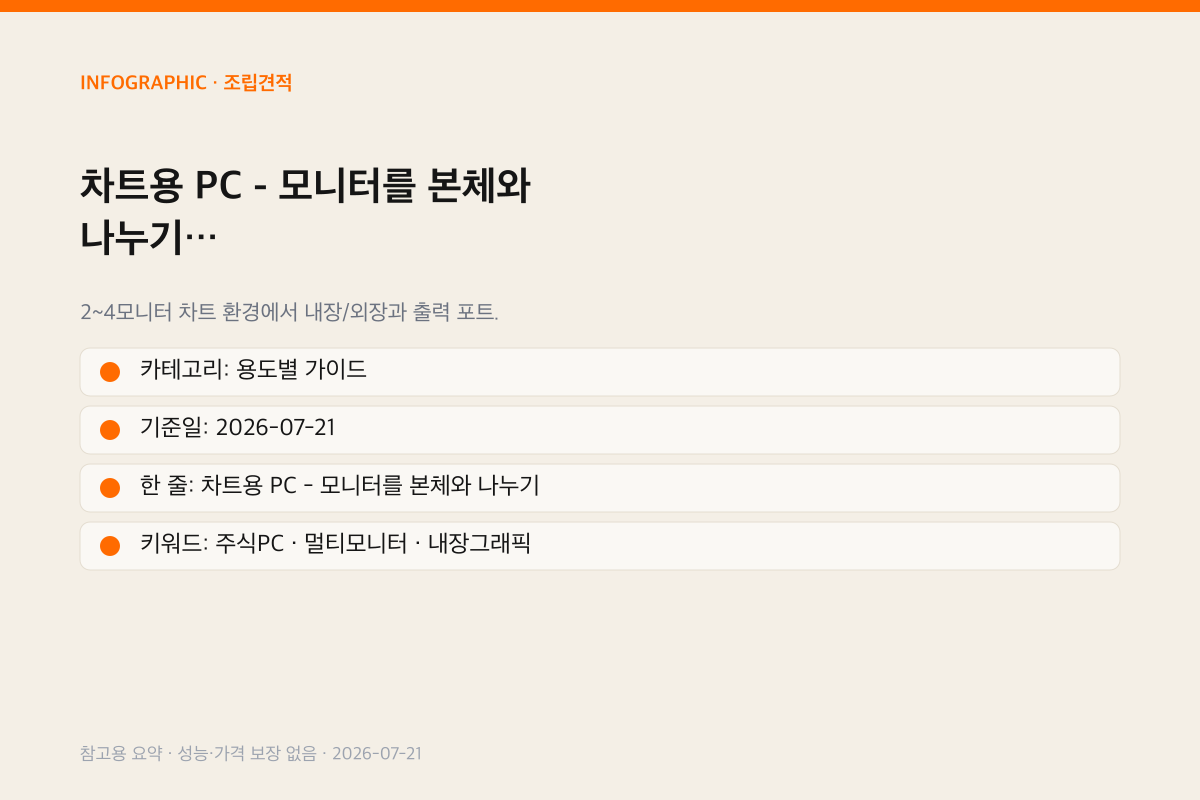 차트용 PC - 모니터를 본체와 나누기 인포그래픽